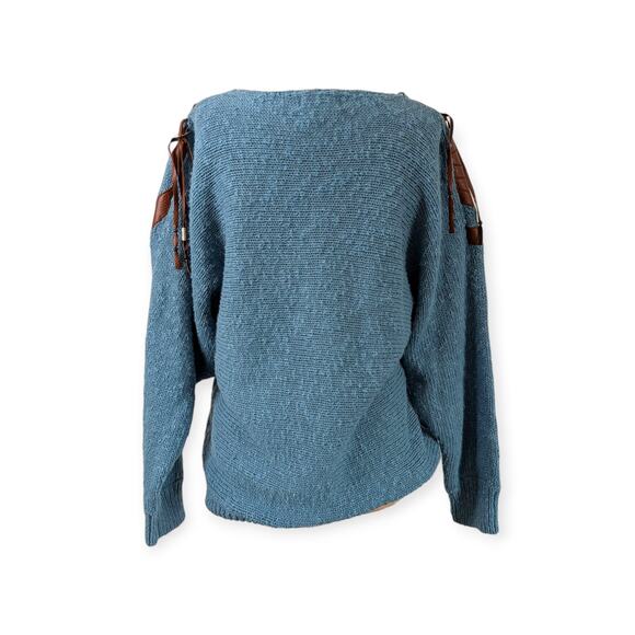 80s Western Applique Kimono sleeve sweater - Picture 4 of 9